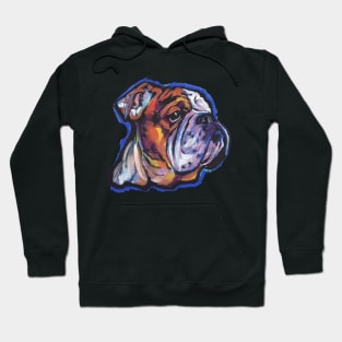 English Bulldog Dog Bright colorful pop dog art Hoodie